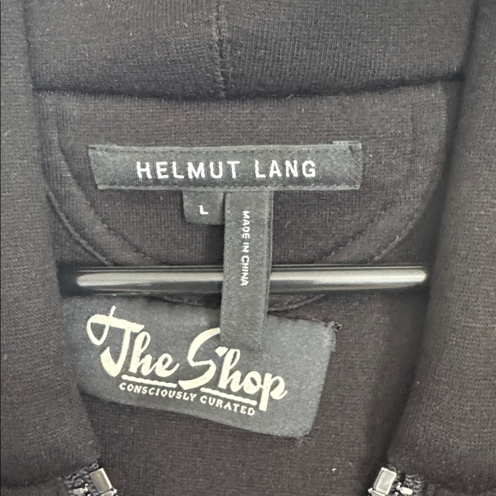 Helmut Lang Black Longline Zip Hoodie size large - Picture 2 of 10
